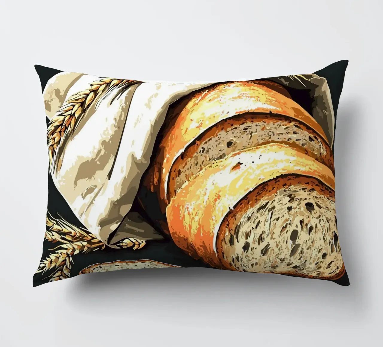 Pane fresco di fattoria a fette cuscino da pixelbull - medieval art and more