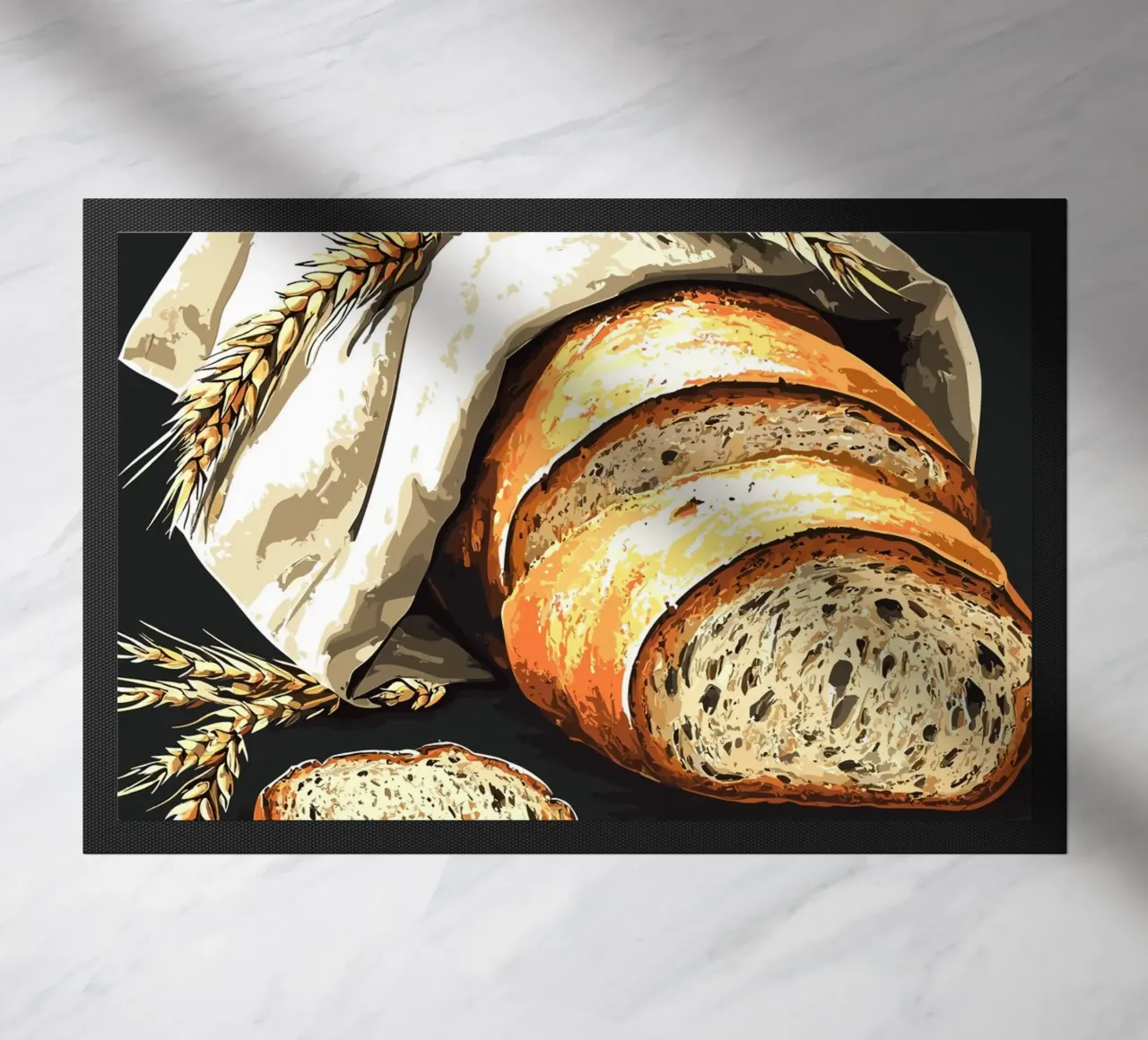 Pane fresco di fattoria a fette zerbino da pixelbull - medieval art and more