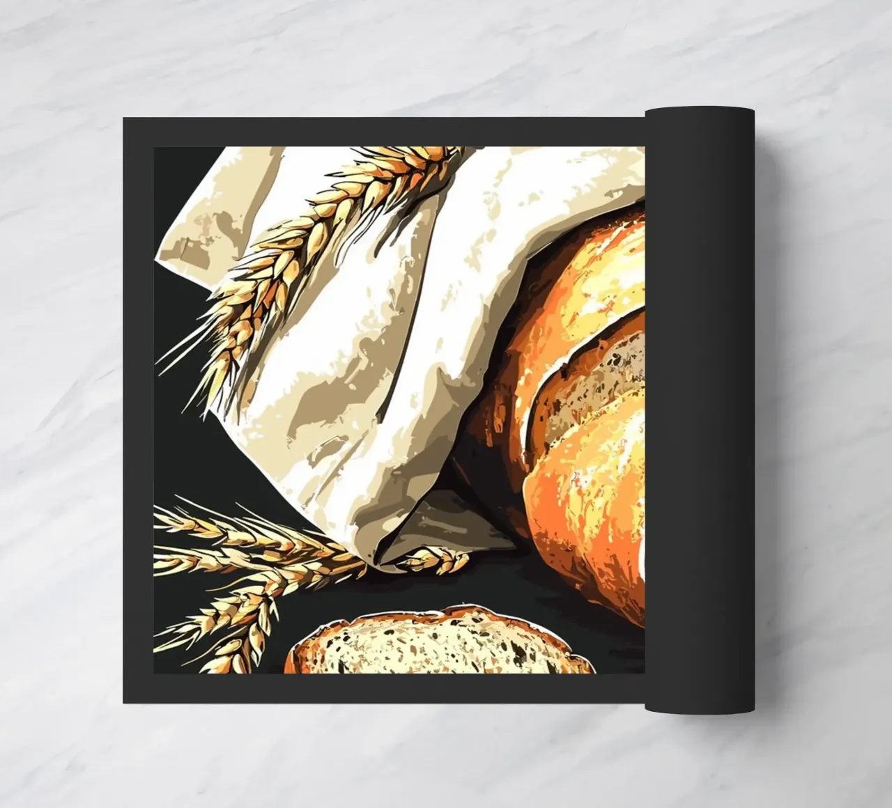 Pane fresco di fattoria a fette zerbino da pixelbull - medieval art and more