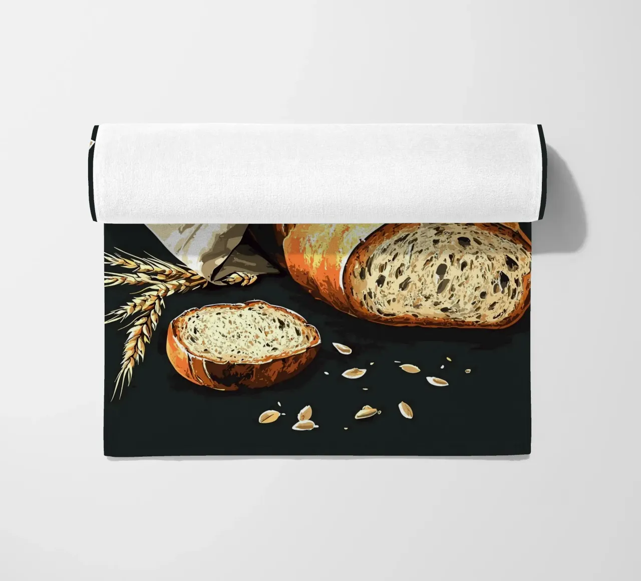 Pane fresco di fattoria a fette telo mare da pixelbull - medieval art and more