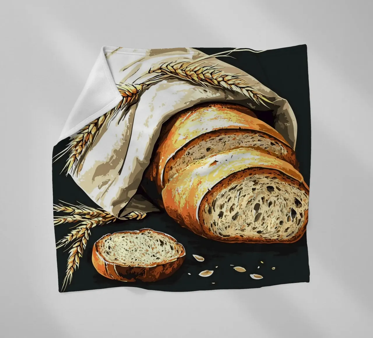 Pane fresco di fattoria a fette coperta in pile da pixelbull - medieval art and more