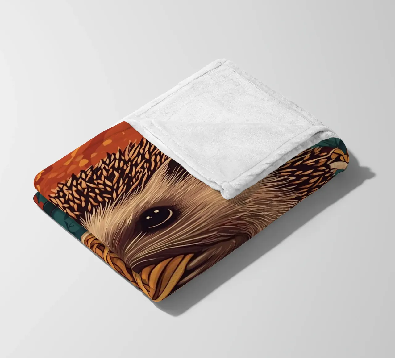Riccio in una zuppiera con ramen coperta in pile da pixelbull - medieval art and more
