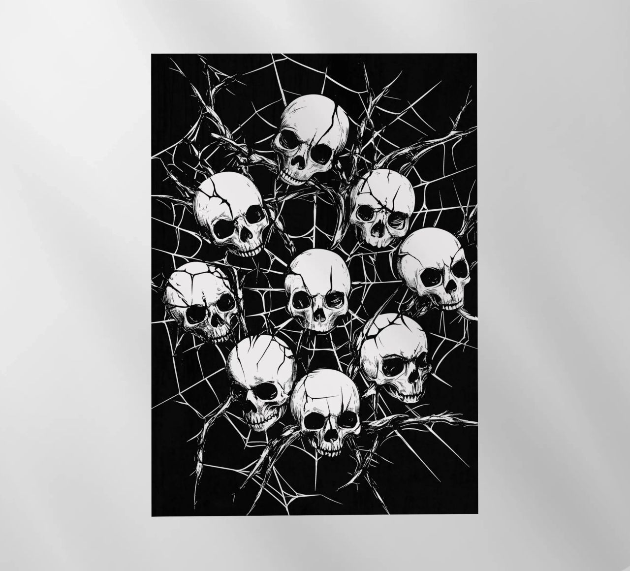 Cranio con ragnatela e spine pellicola backlit da pixelbull - medieval art and more