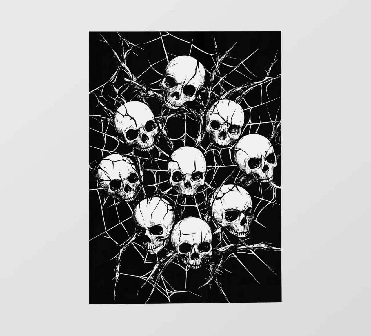 Cranio con ragnatela e spine pellicola backlit da pixelbull - medieval art and more