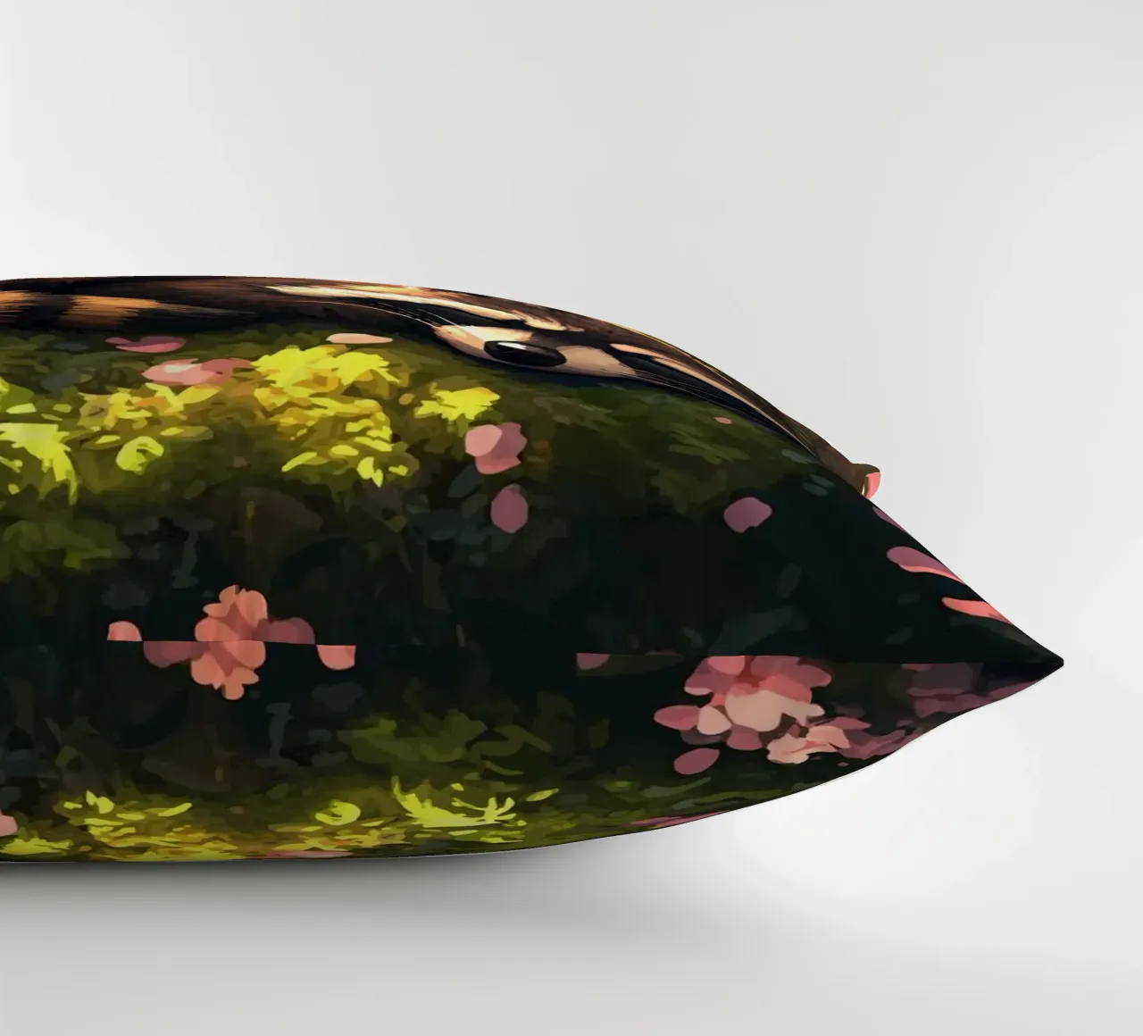 Il procione dorme sotto i fiori di ciliegio cuscino da pixelbull - medieval art and more
