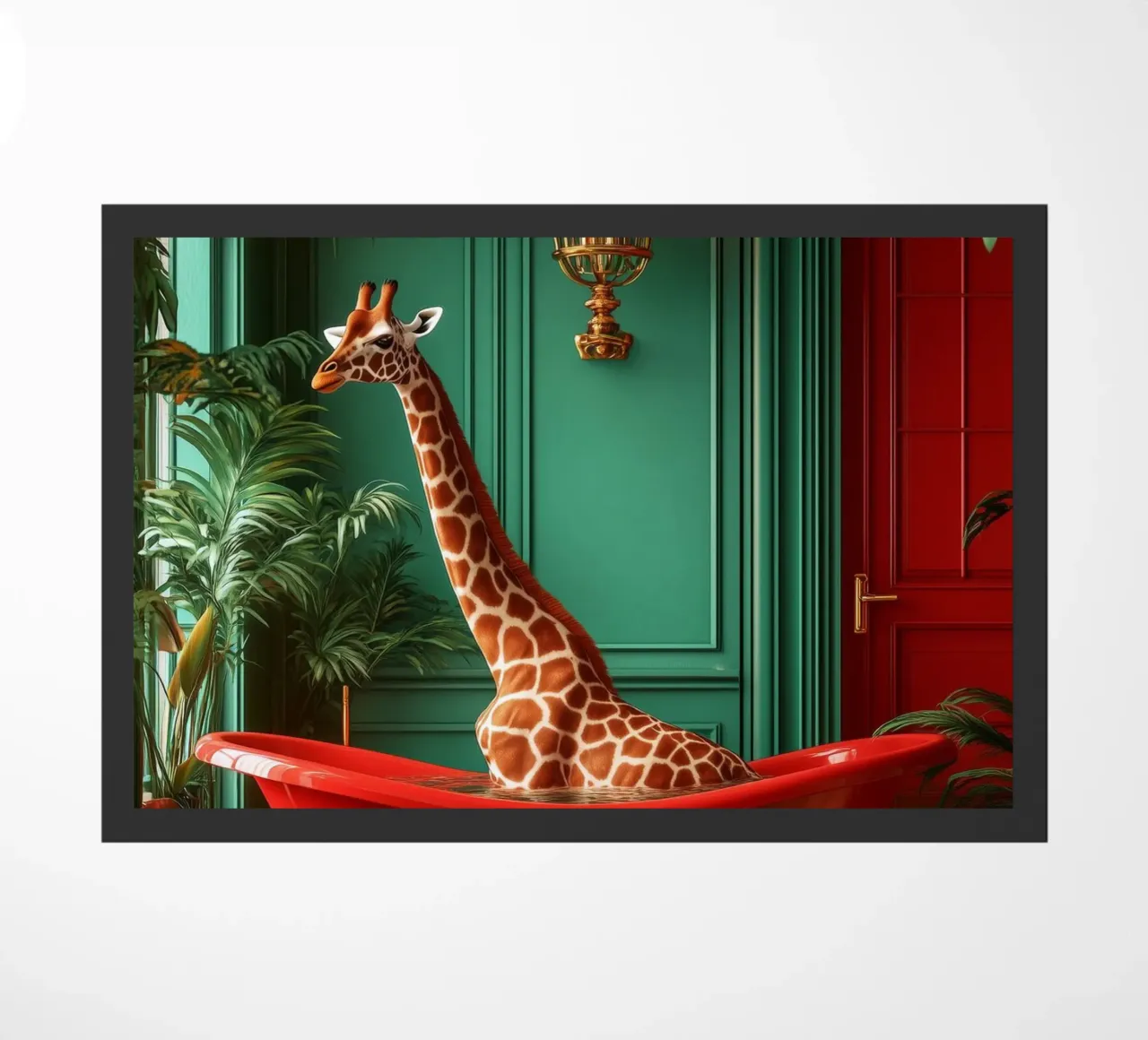Giraffe doormat by Justyna Jaszke JBJart