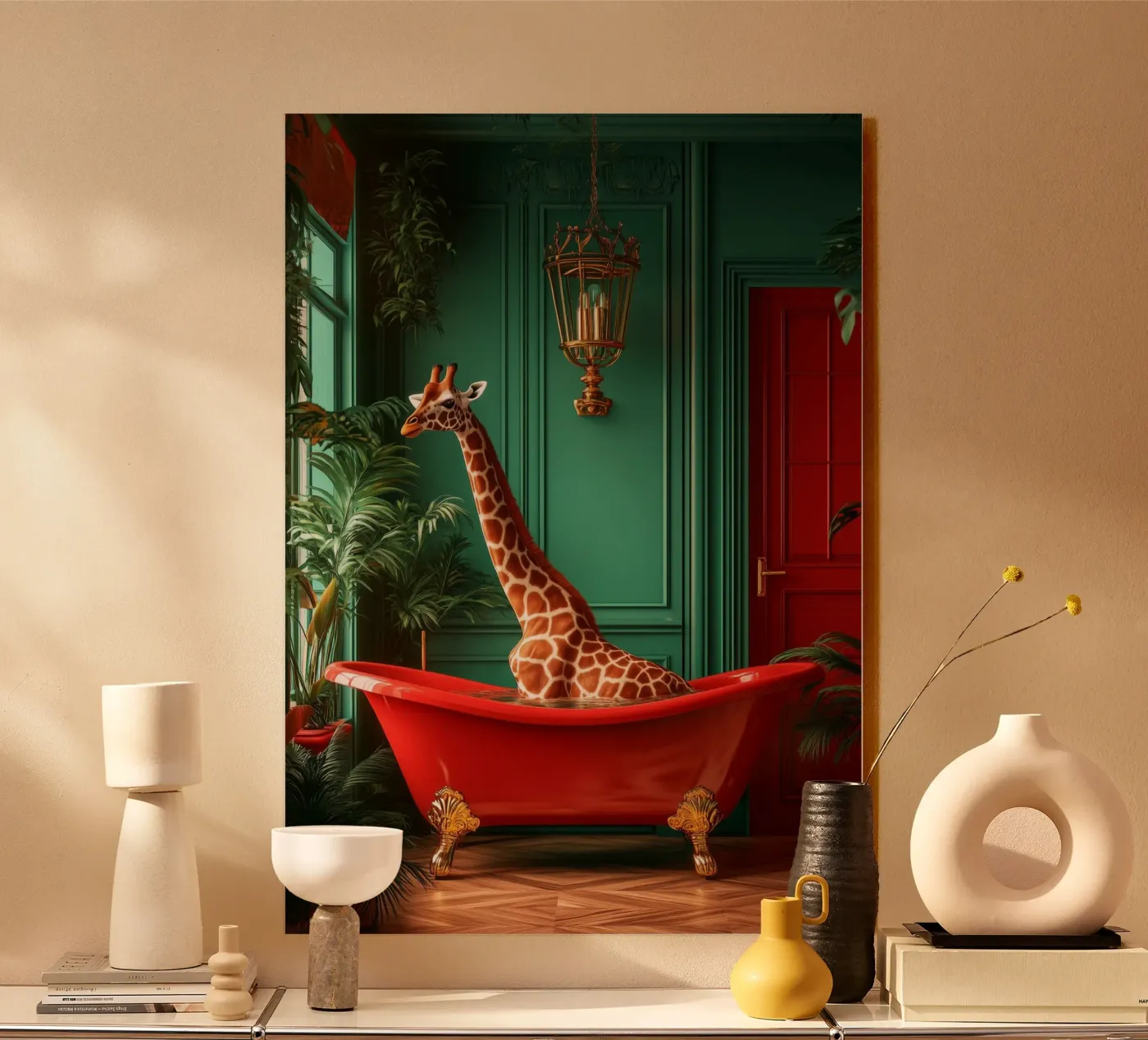 Giraffe forex plate by Justyna Jaszke JBJart