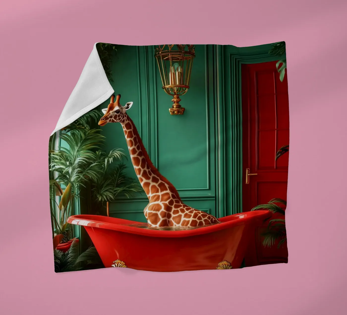 Giraffe Fleecedecke von Justyna Jaszke JBJart
