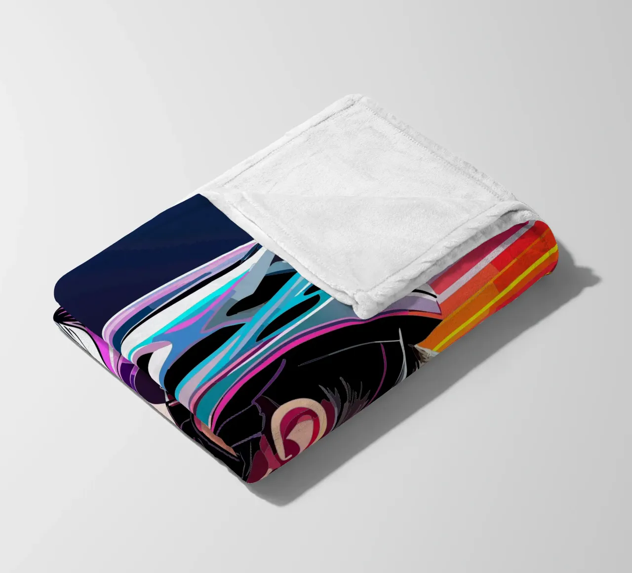Starkes Rennrad Design – Stilvolle Radfahrerin in Action fleece blanket by Radkunstwerk