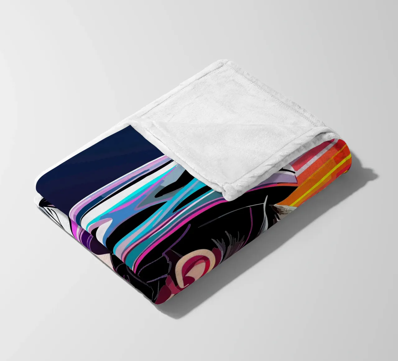 Starkes Rennrad Design – Stilvolle Radfahrerin in Action fleece blanket by Radkunstwerk