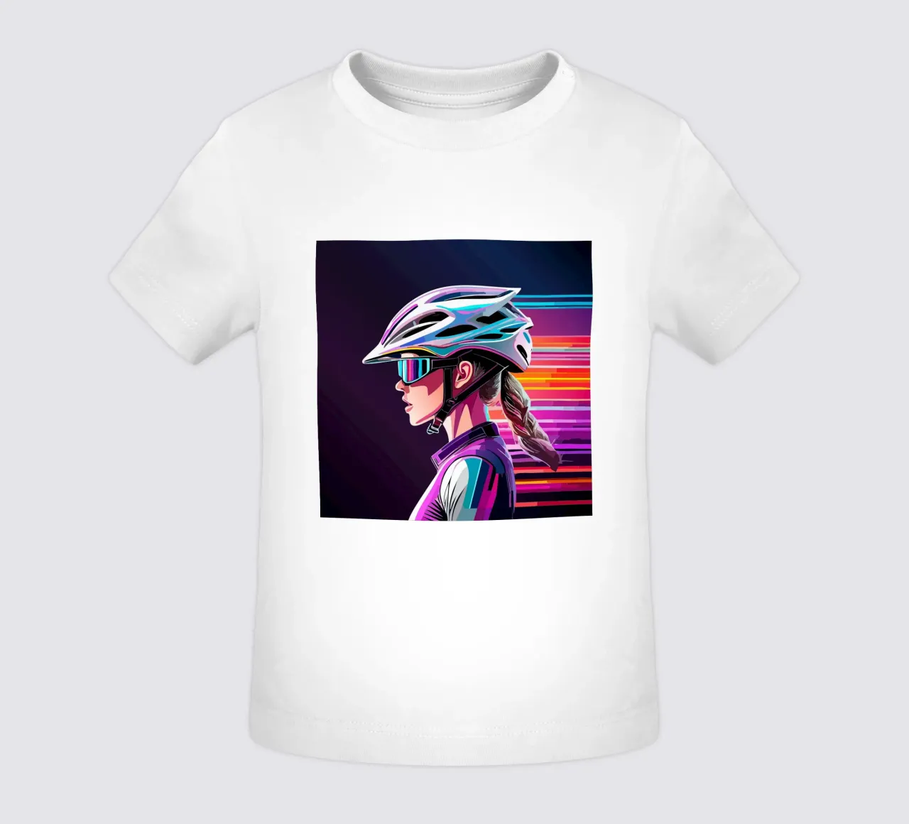 Starkes Rennrad Design – Stilvolle Radfahrerin in Action baby t-shirt by Radkunstwerk