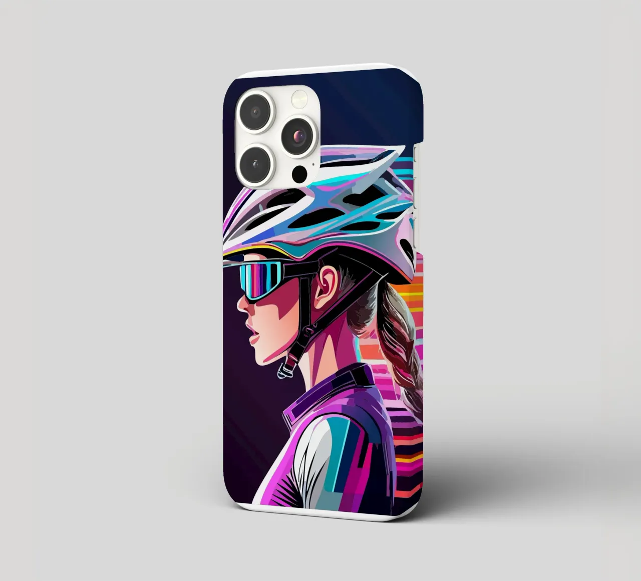 Starkes Rennrad Design – Stilvolle Radfahrerin in Action cover iphone da Radkunstwerk