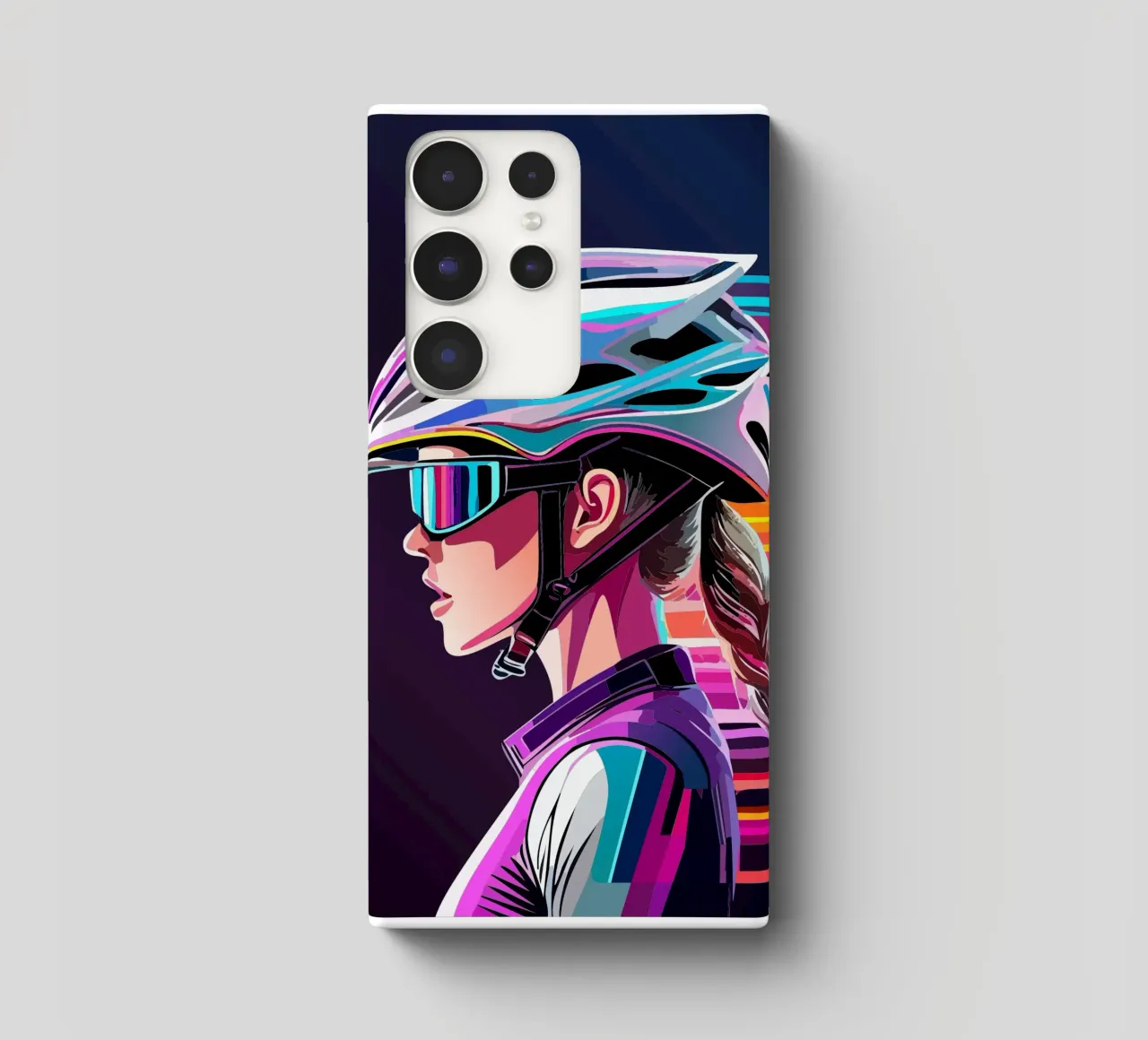 Starkes Rennrad Design – Stilvolle Radfahrerin in Action cover samsung da Radkunstwerk