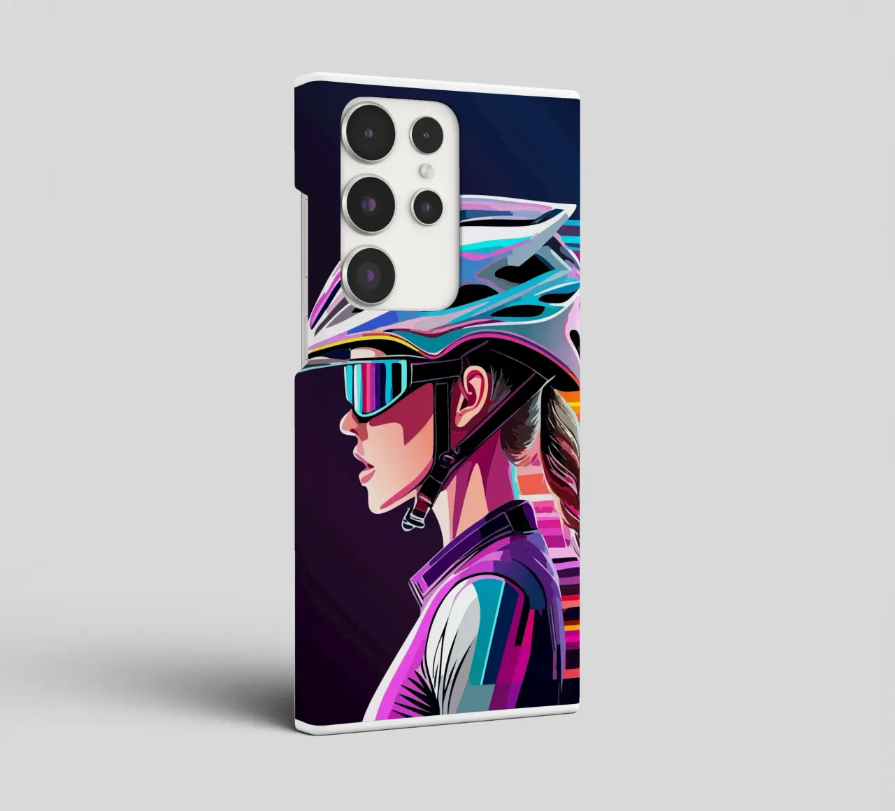 Starkes Rennrad Design – Stilvolle Radfahrerin in Action cover samsung da Radkunstwerk