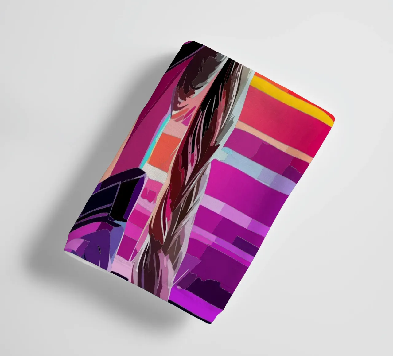 Starkes Rennrad Design – Stilvolle Radfahrerin in Action asciugamano da bagno da Radkunstwerk