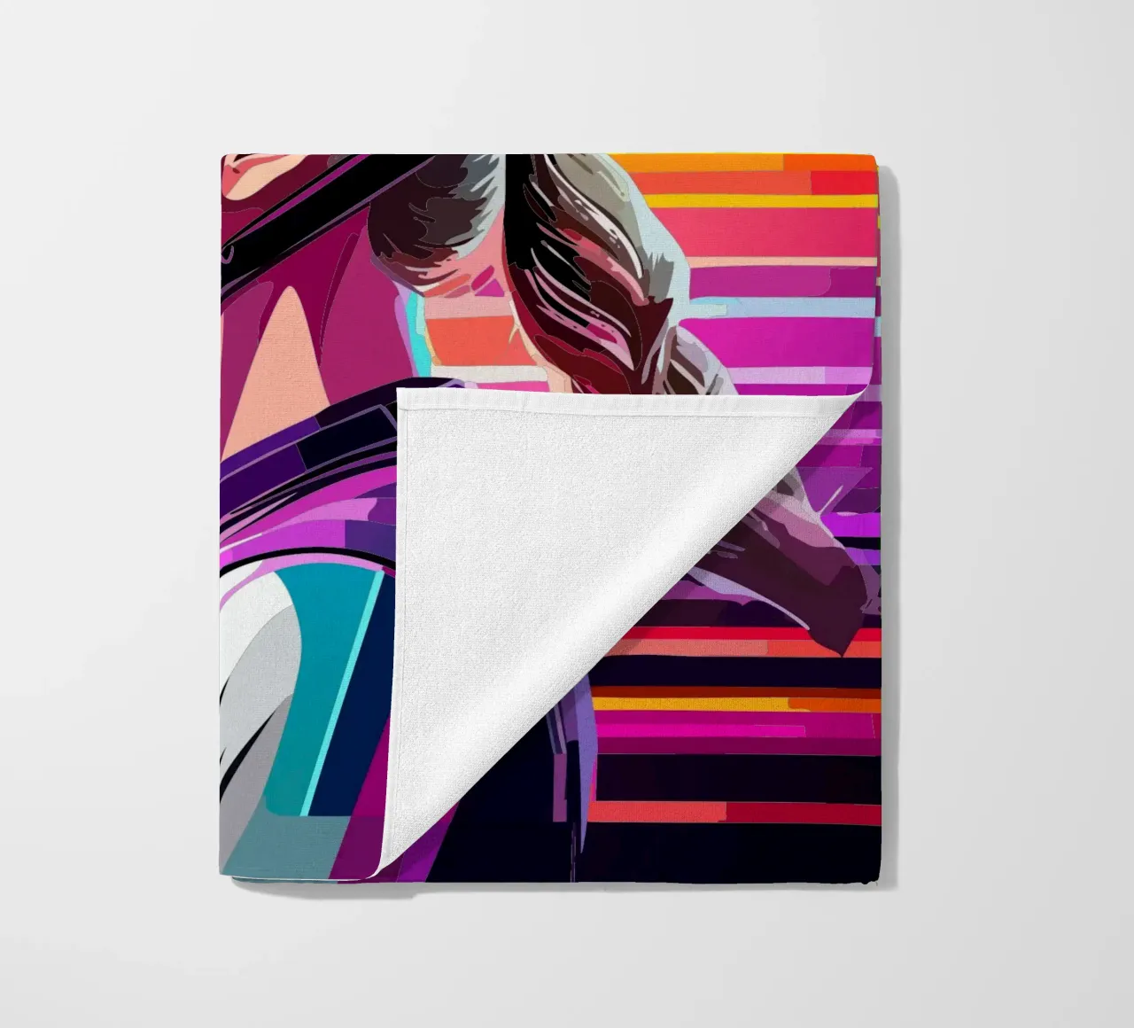 Starkes Rennrad Design – Stilvolle Radfahrerin in Action telo mare da Radkunstwerk