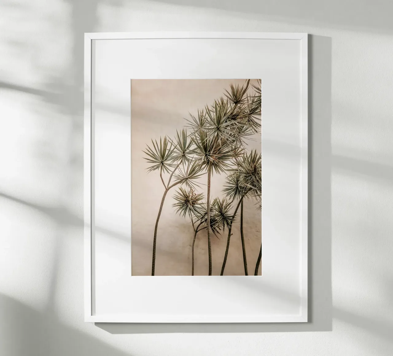Sunkissed Palms Madeira poster con telaio in legno da Monika Strigel