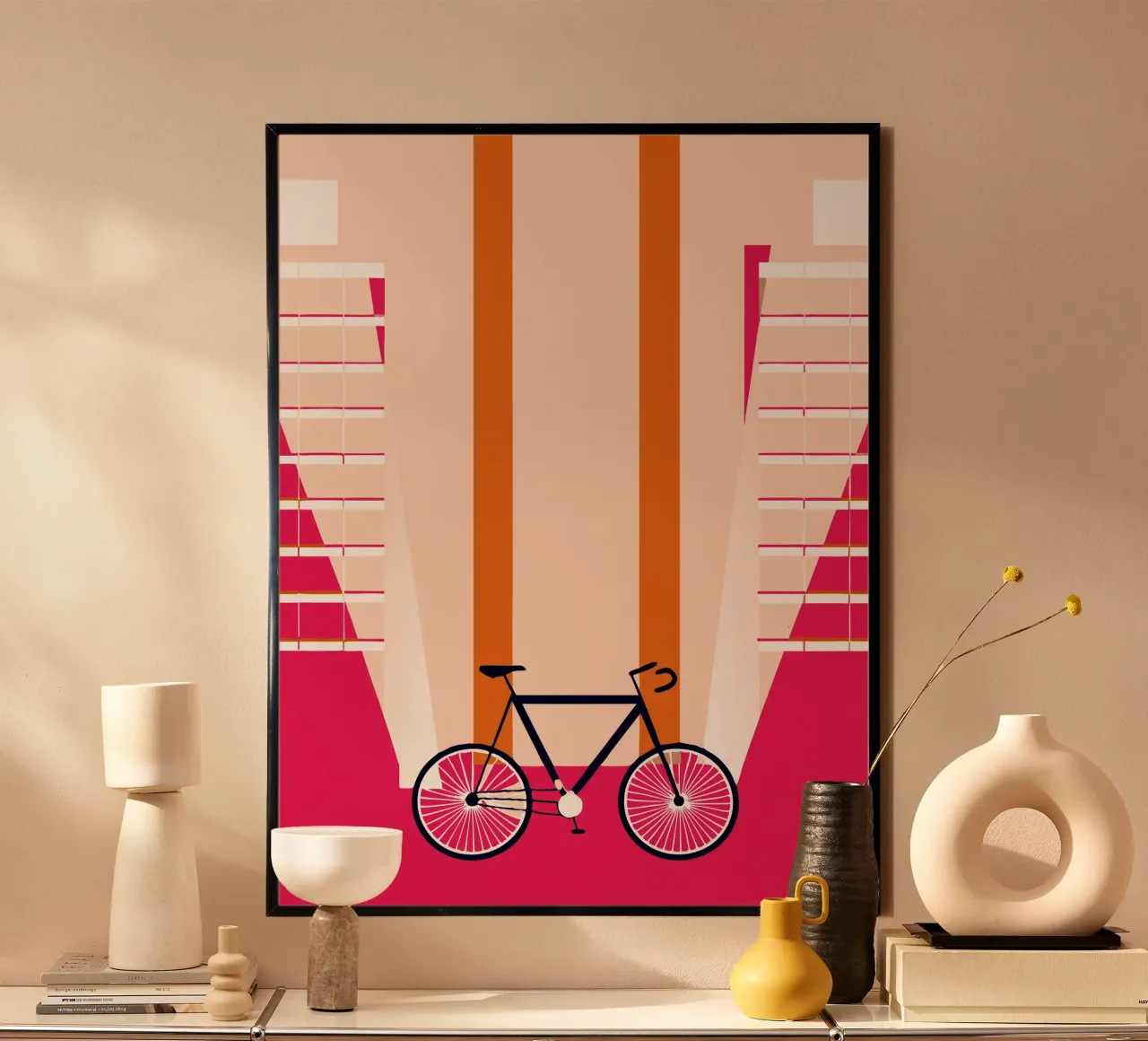 Bicicletta poster con telaio in legno da TODAY'S SHOP