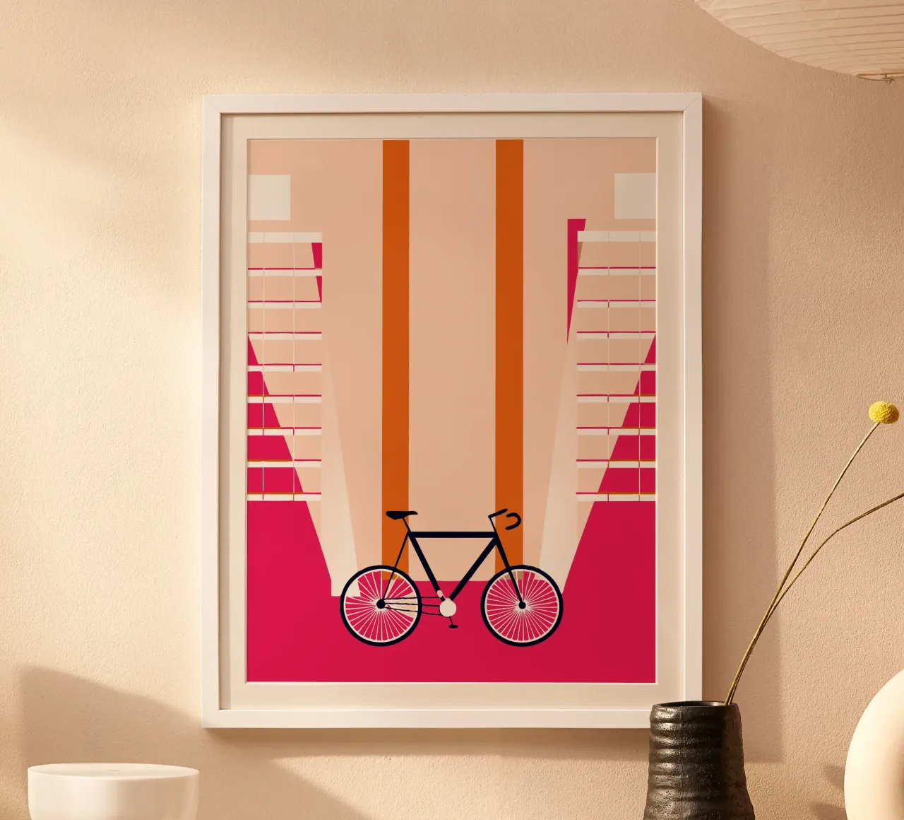 Bicicletta poster con telaio in legno da TODAY'S SHOP