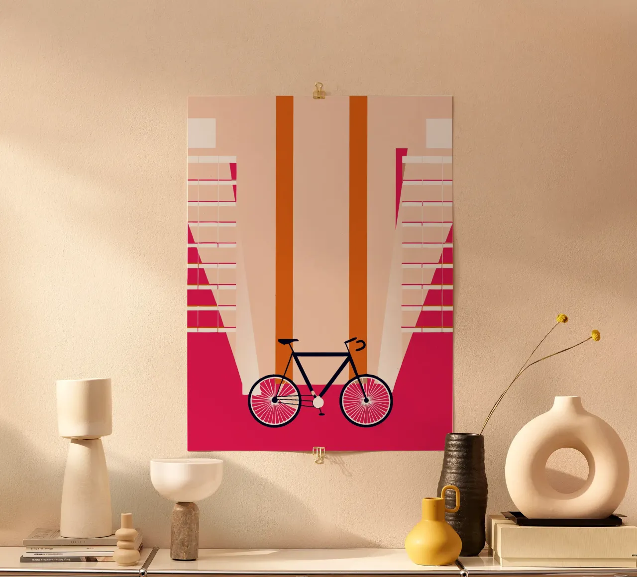 Bicicletta poster con telaio in legno da TODAY'S SHOP