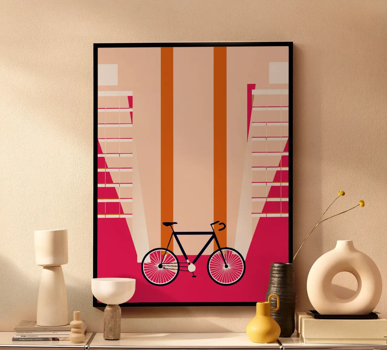 Bicicletta poster con telaio in legno da TODAY'S SHOP