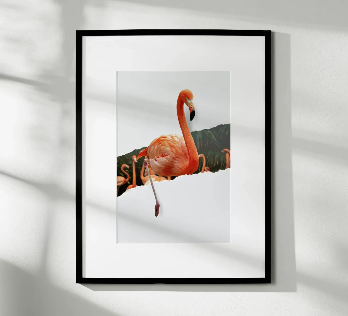 Flamingo Torn Paper poster da JONAS LOOSE KIDS