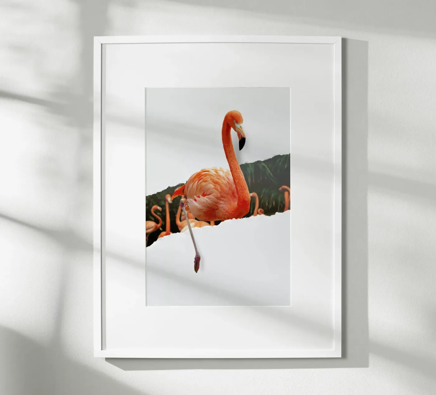 Flamingo Torn Paper poster da JONAS LOOSE KIDS