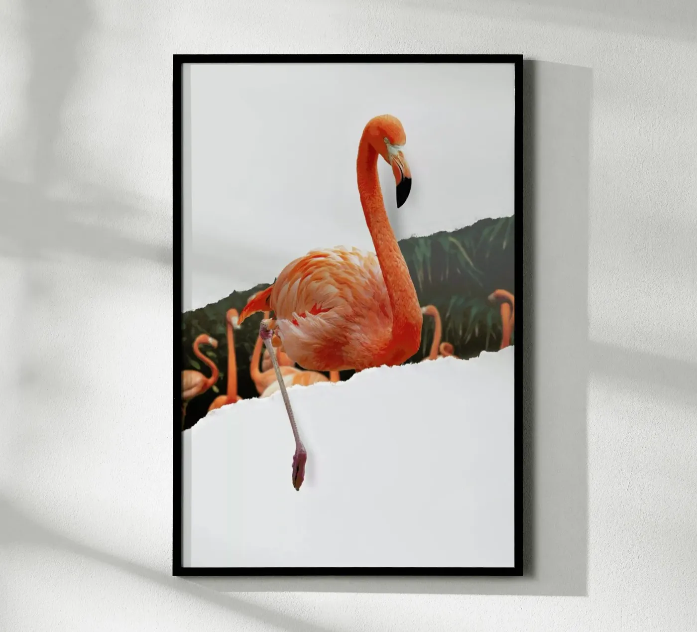 Flamingo Torn Paper poster da JONAS LOOSE KIDS