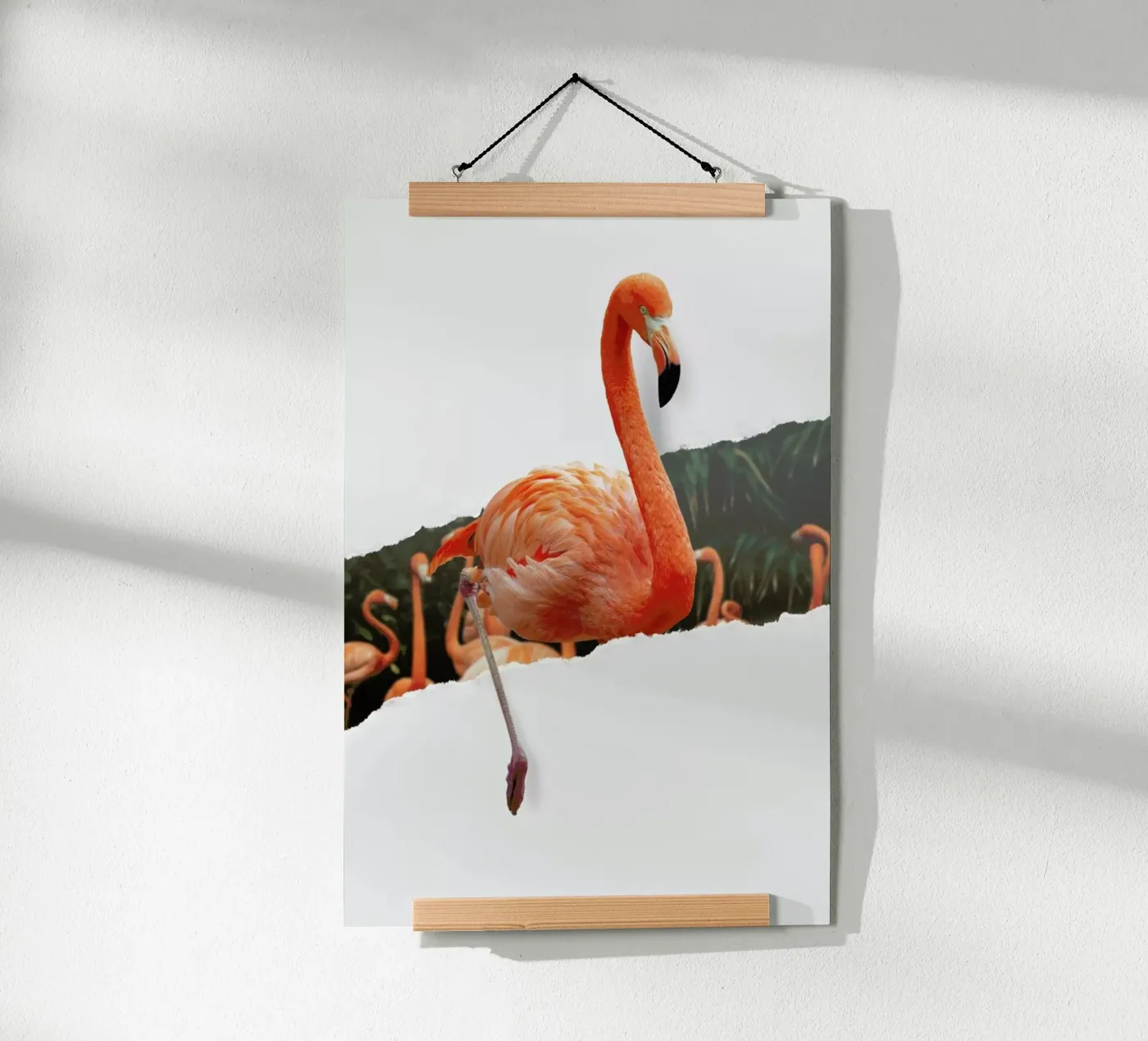 Flamingo Torn Paper poster da JONAS LOOSE KIDS