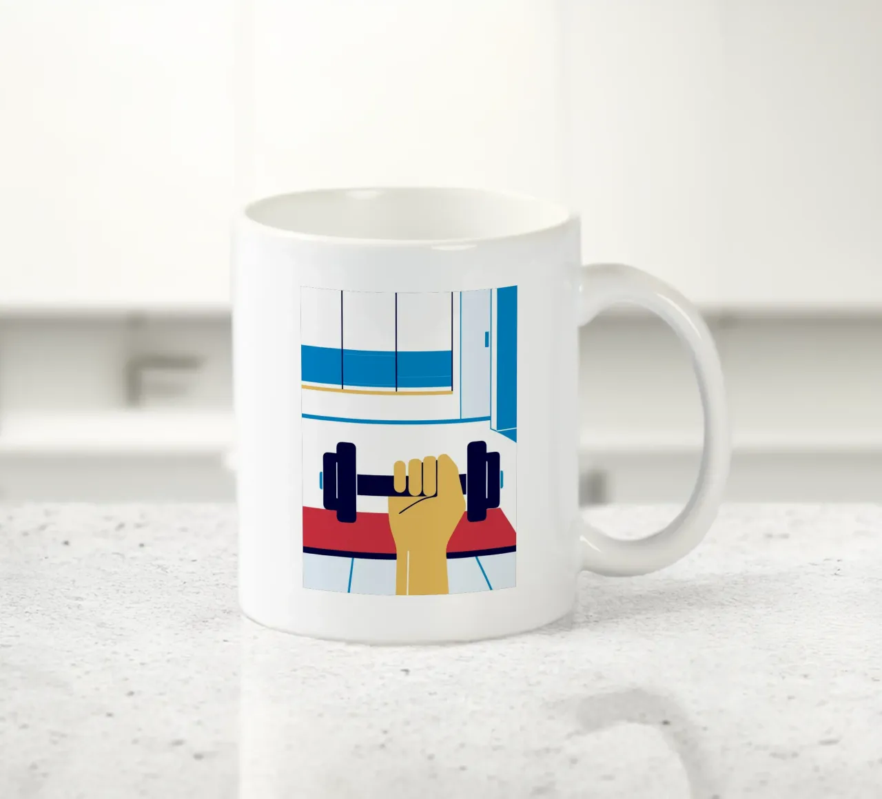 Manubrio fitness tazza in ceramica da TODAY'S SHOP