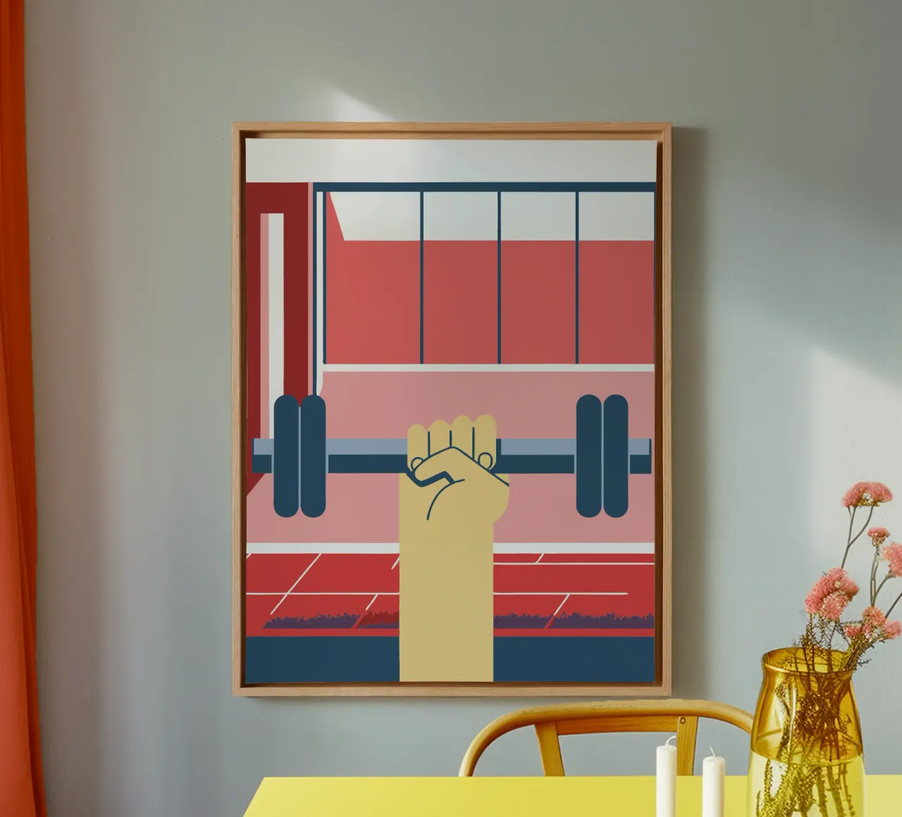 Manubrio fitness tela con Cornice a cassetta da TODAY'S SHOP
