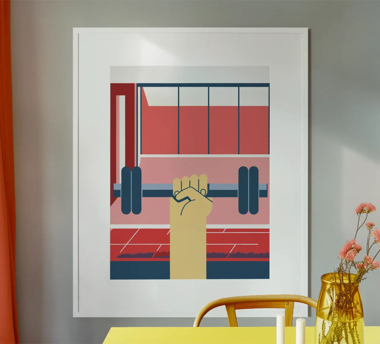 Manubrio fitness poster con telaio in plastica da TODAY'S SHOP
