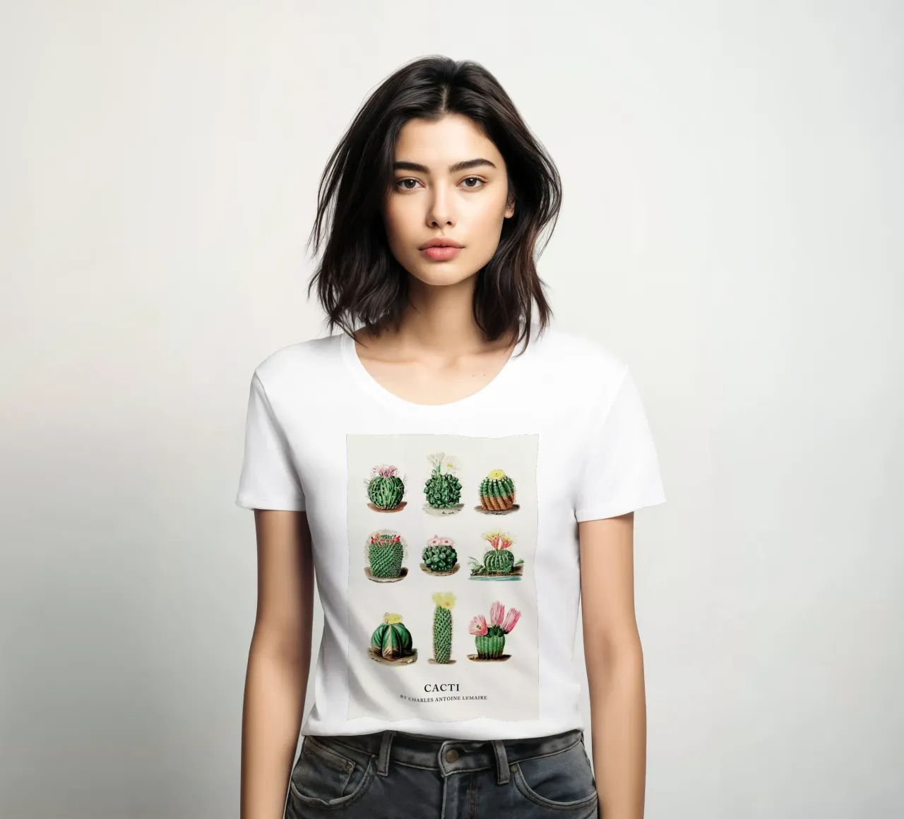Cacti by Charles Antoine Lemaire t-shirt da donna da Flora & Fauna