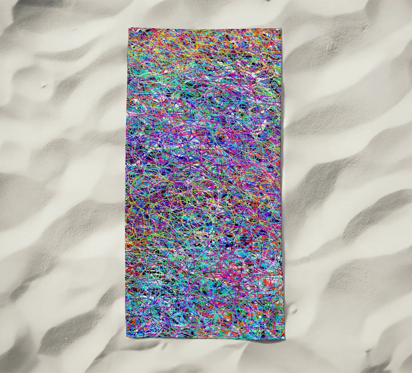 Complex virtuality beach towel by Carinaprint