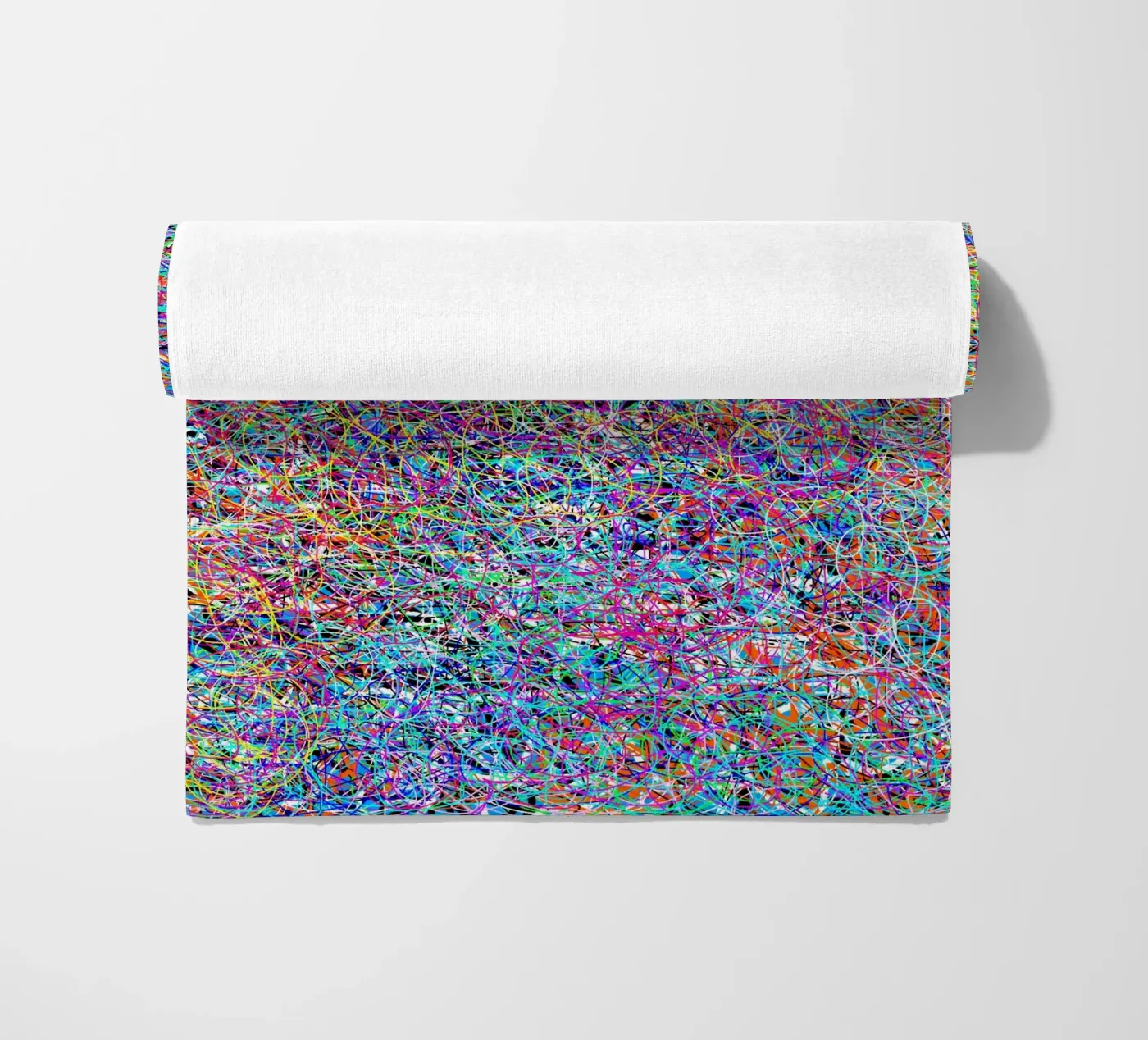 Complex virtuality beach towel by Carinaprint
