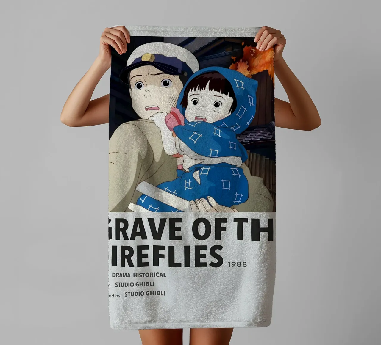 GRAVE OF THE FIREFLIES 1908 asciugamano da bagno da Totoya