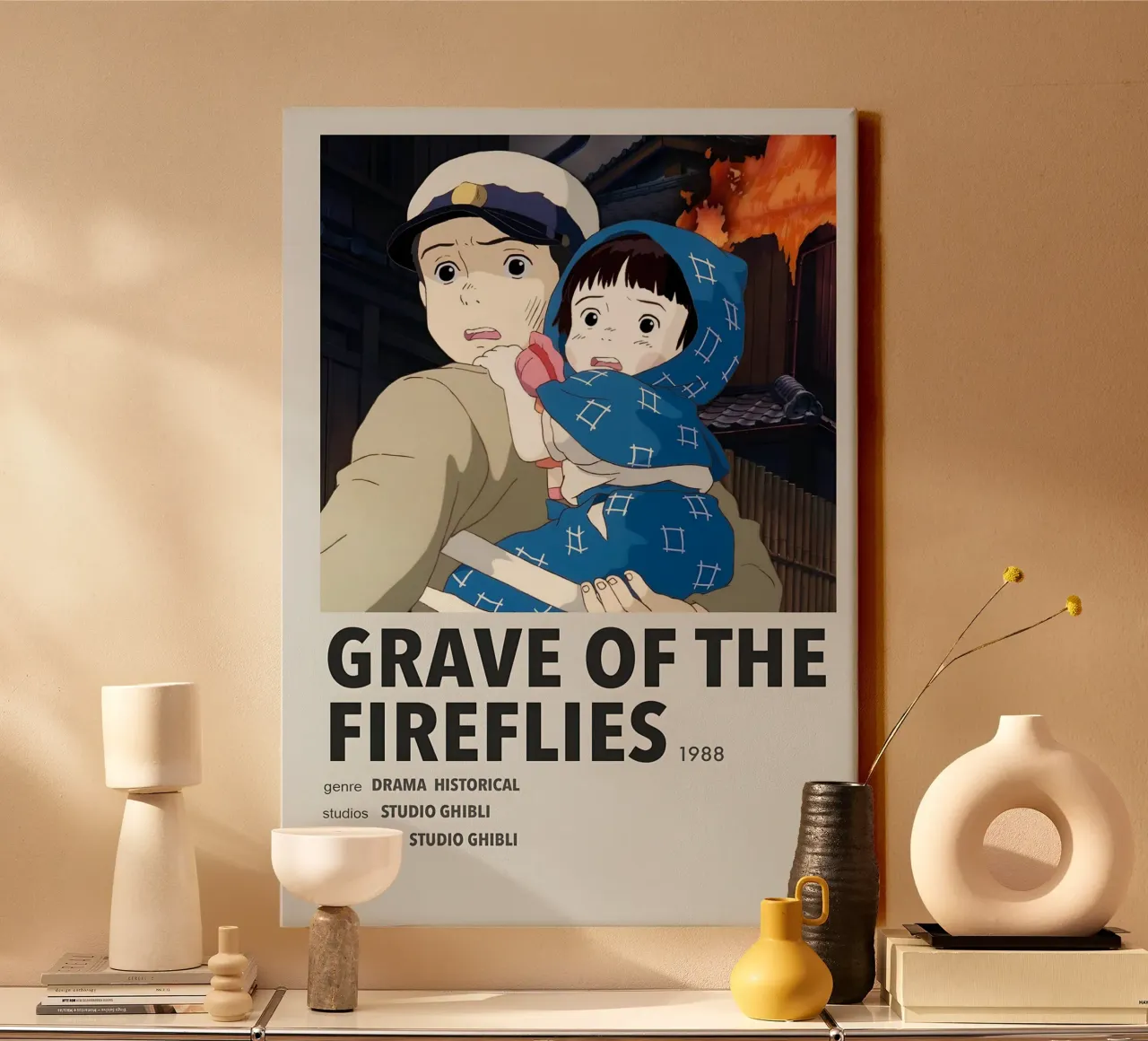 GRAVE OF THE FIREFLIES 1908 canvas by Totoya