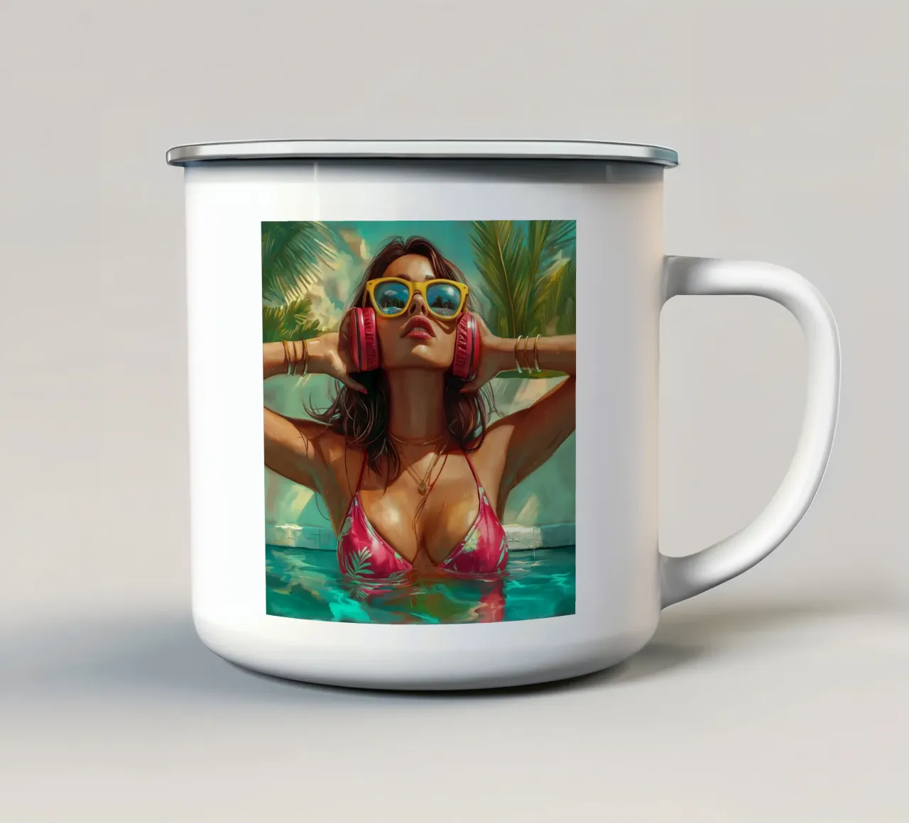 Summer Vibe tazza in smalto da Motivate-Today