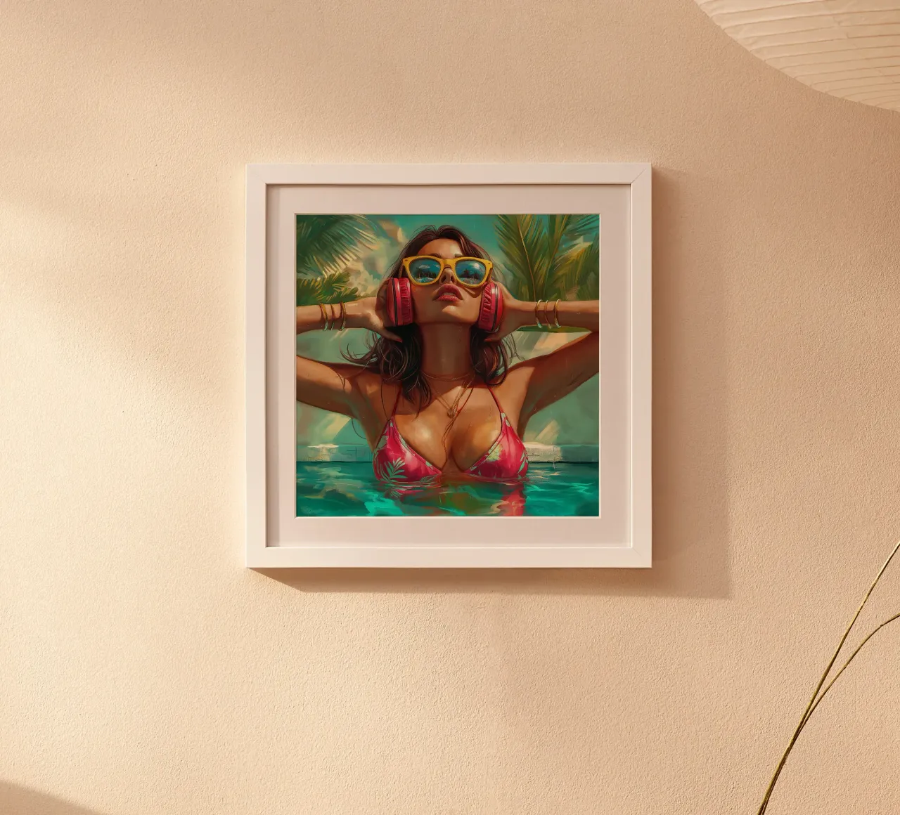 Summer Vibe poster con telaio in plastica da Motivate-Today