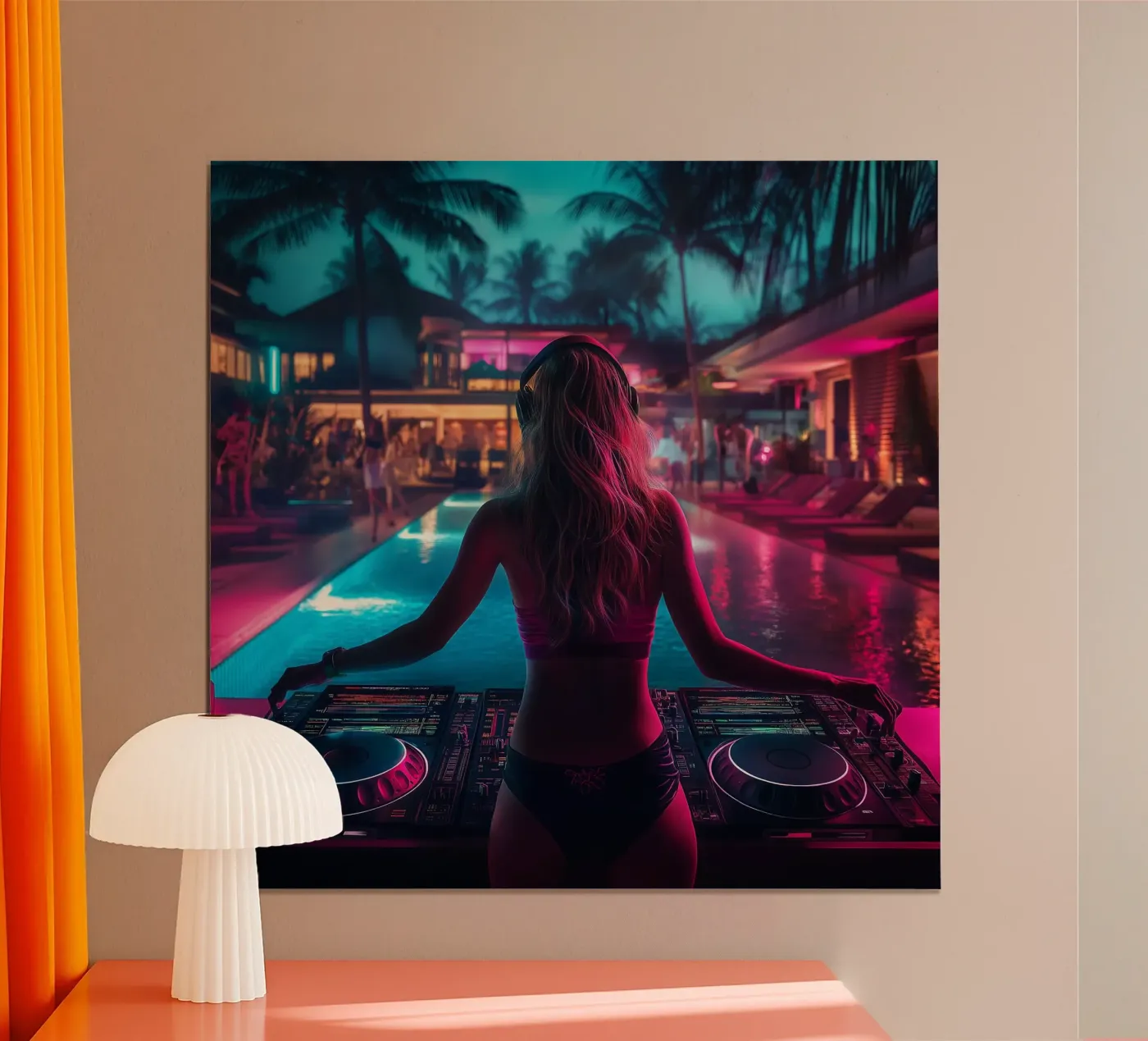 Pool Party DJ poster da Motivate-Today