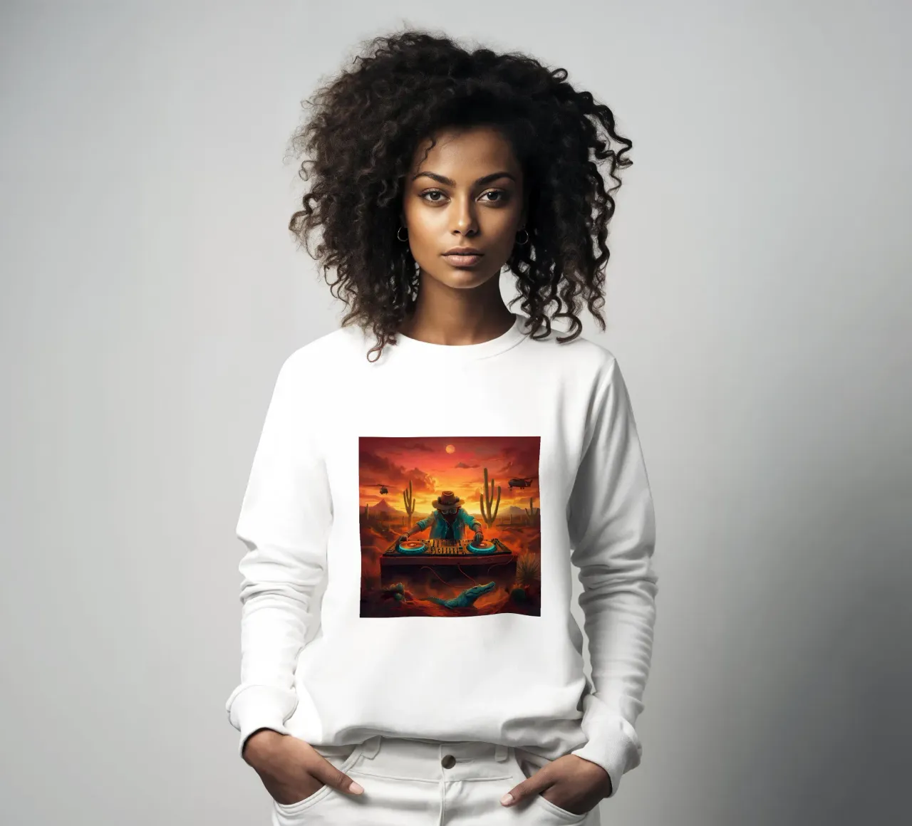 DJ in Desert felpa da Motivate-Today