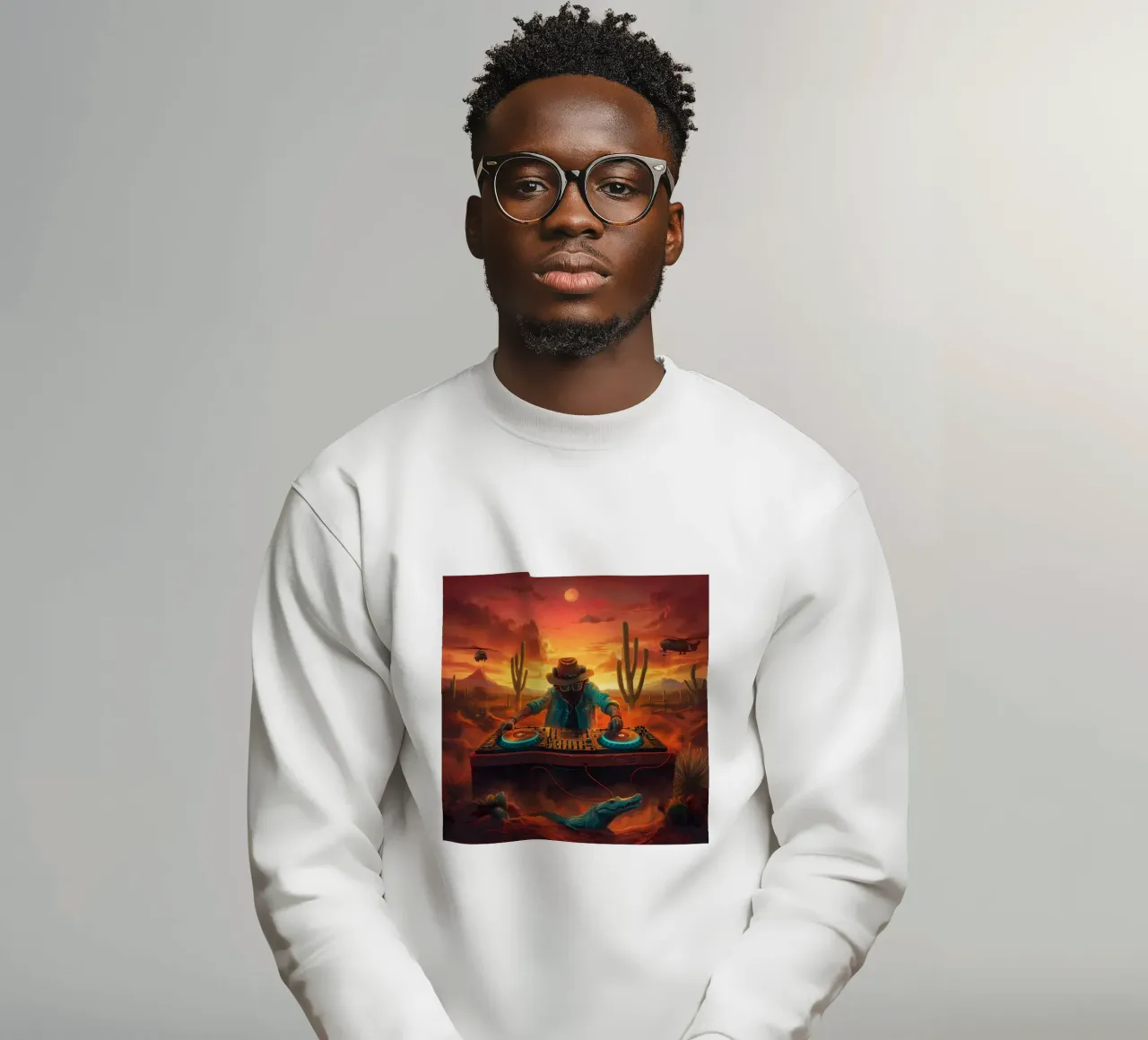 DJ in Desert felpa da Motivate-Today