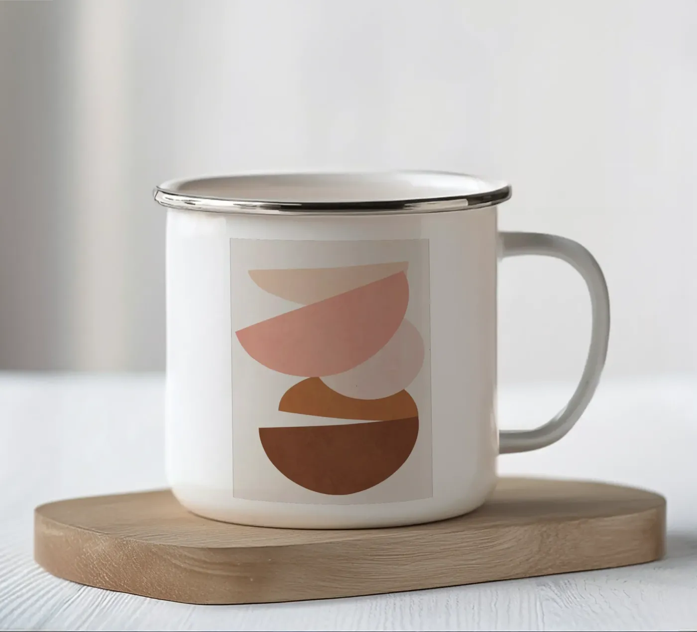 Abstract Stack I enamel mug by Flow Line