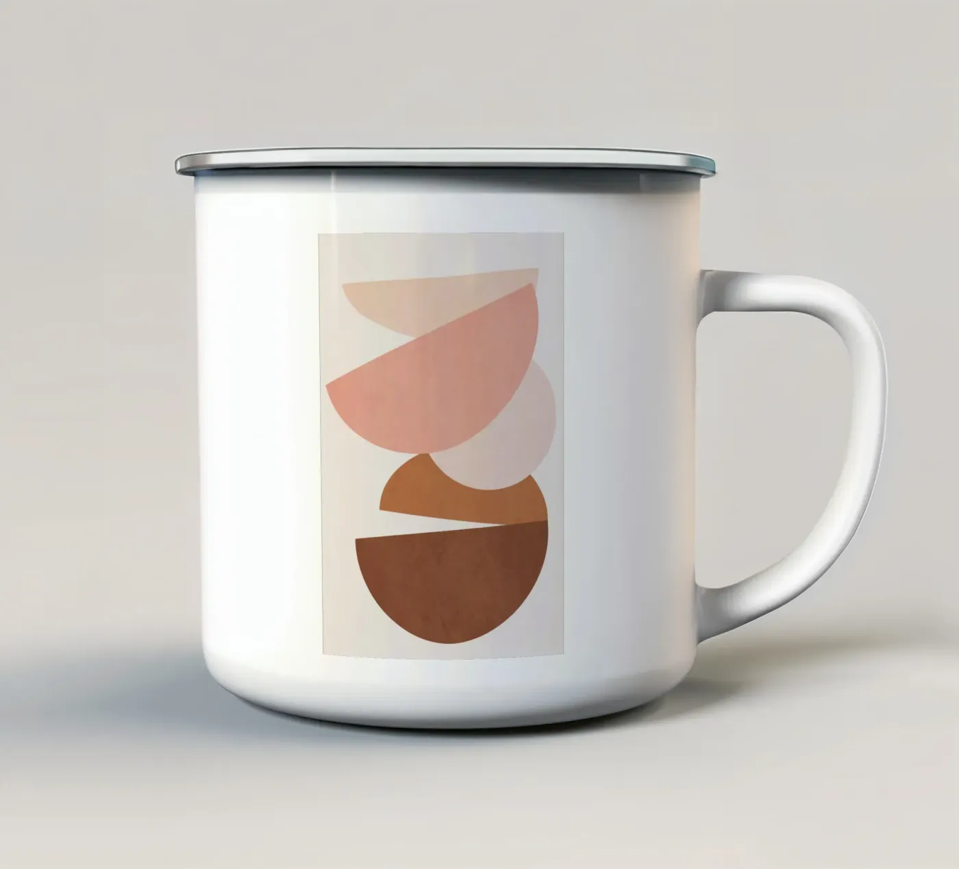 Abstract Stack I enamel mug by Flow Line