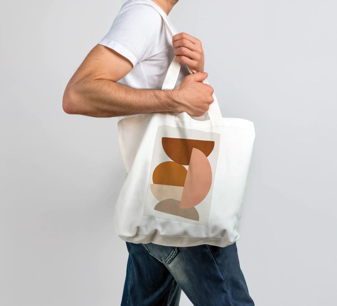 Abstract Stack II borsa in juta da Flow Line