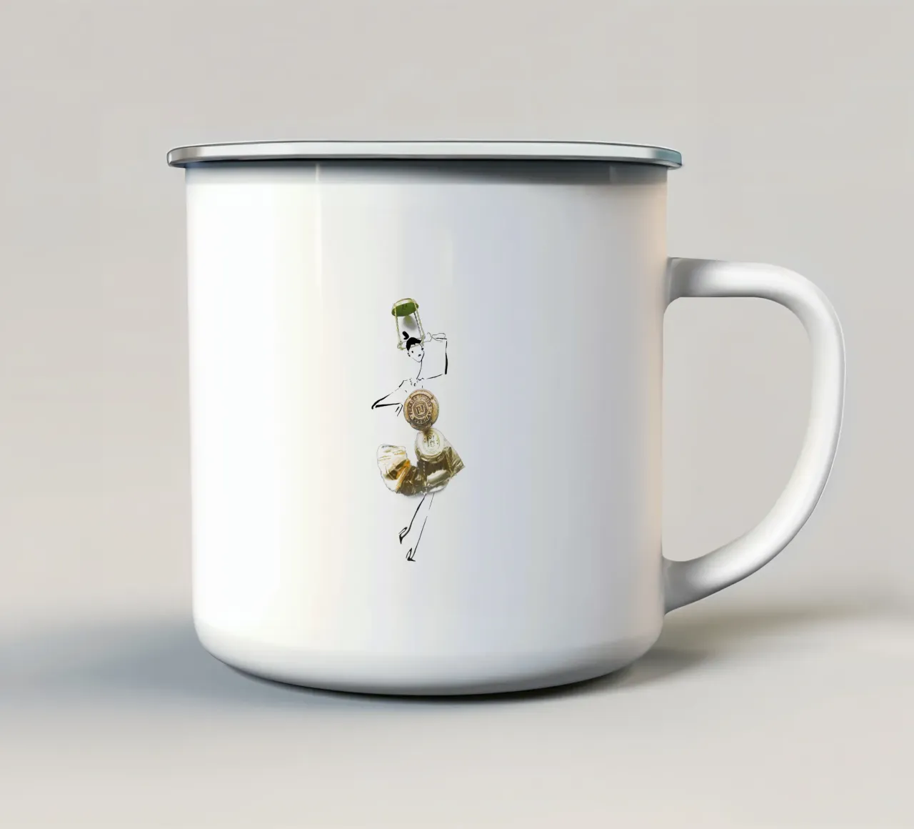 Cheers! tazza in smalto da Gretchen Roehrs