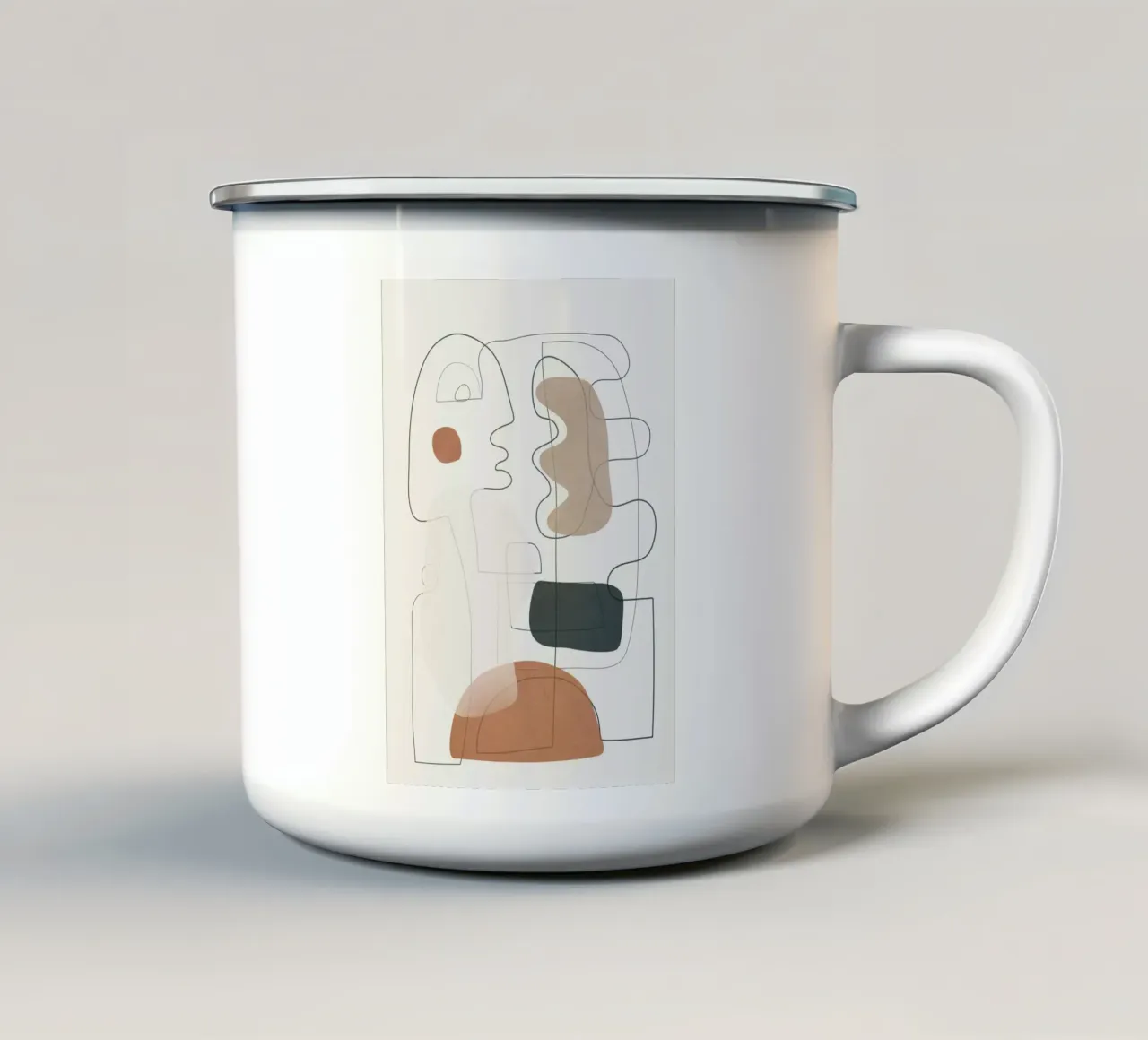 Movement Abstraction 3 mug en émail de Nadjaa