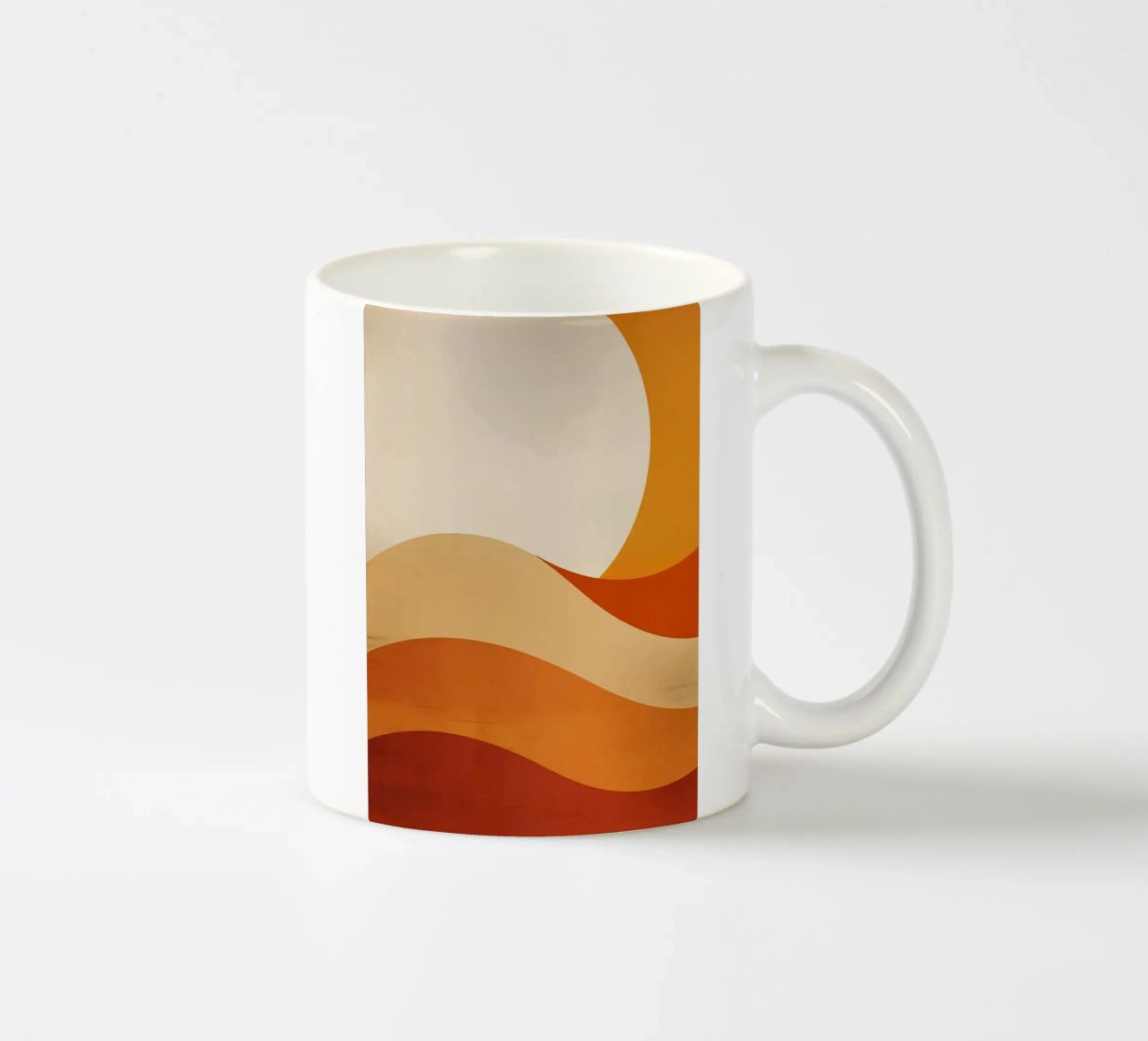 sole linee curve forme semplici geometria tazza in ceramica da Perry Kale