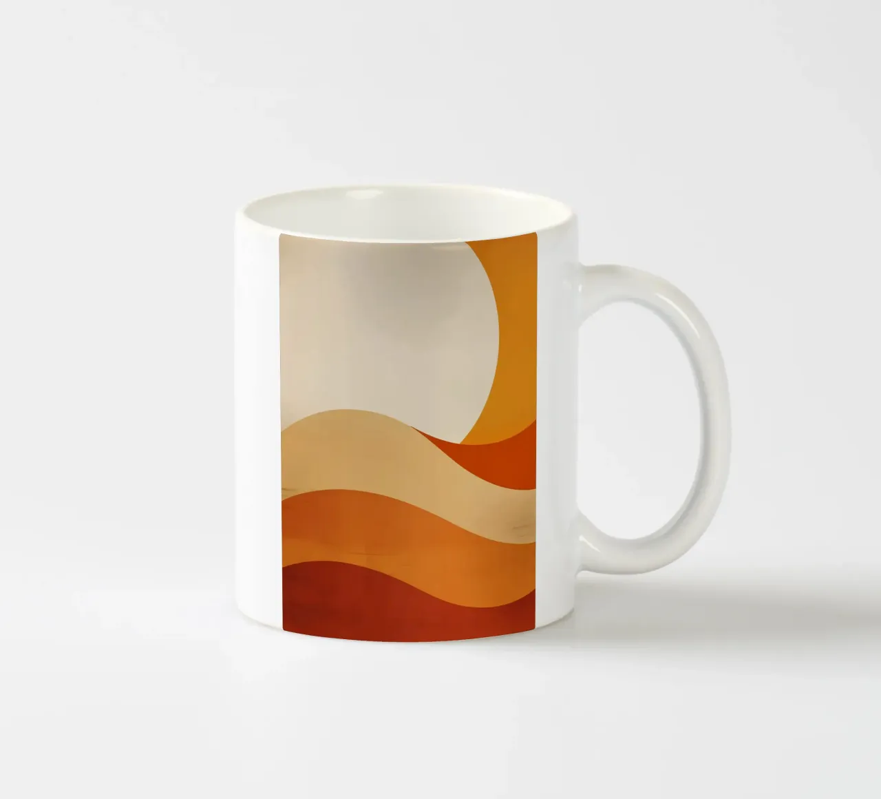 Sonne gebogene Linien einfache Formen Geometrie Keramik Tasse von Perry Kale