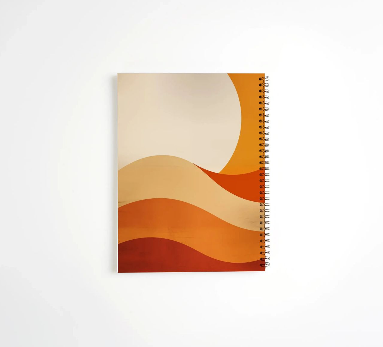 sun curved lines simple shapes geometry spiral notebook by Perry Kale